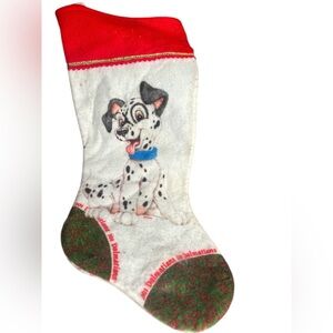 Vintage 1996 19" Disney 101 Dalmatians "Lucky" Christmas Stocking Used